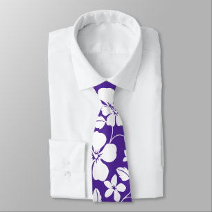 GRAVATA HAWAIIAN HULA (HIBISCUS) ROPLE NECK TIE