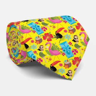 Gravata Hawaiian Luau Tiki Tie