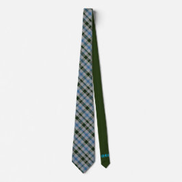 Gravata Henderson Scottish Clan Tartan Solid Green Inicial