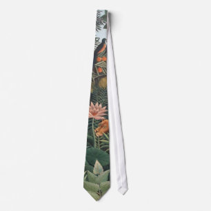 Gravata Henri Rousseau O Surrealismo das flores da selva d