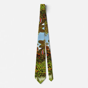 Gravata Henri Rousseau - Paisagem Exótica Arte da Selva