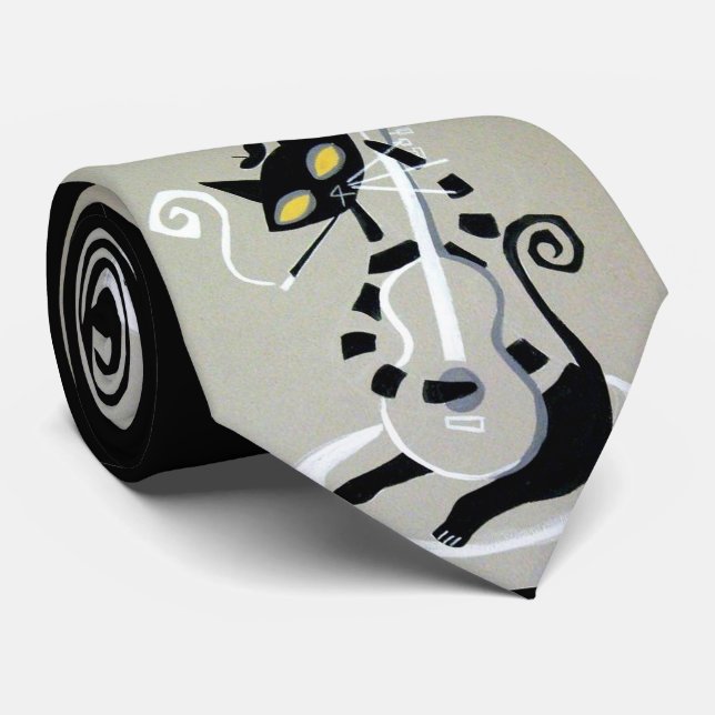 Gravata hep cat print (Rolled)