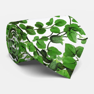 Gravata Hera verde floral