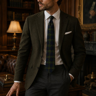 Gravata Heritage Evergreen Tartan Xadrez Luxo de Inverno