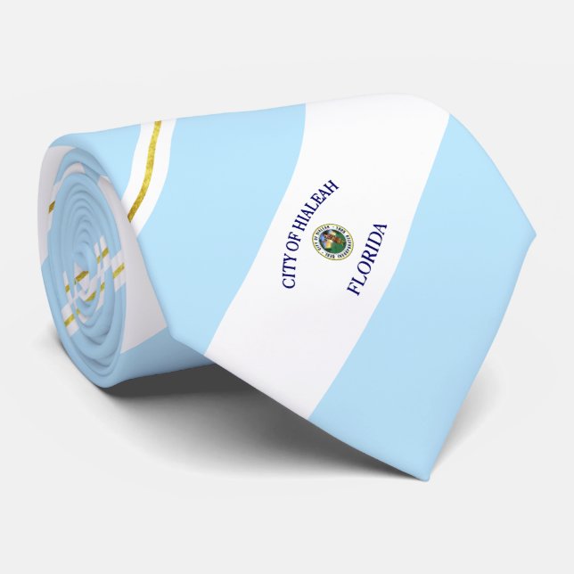 Gravata Hialeah (Flórida), bandeira da cidade, Neck Tie (Rolled)