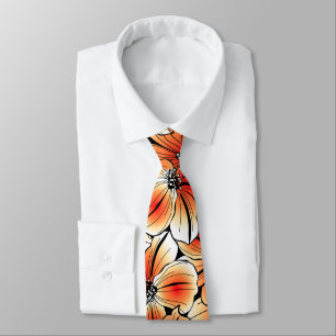 Gravata Hibiscus alaranjado