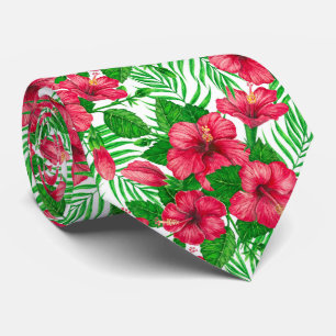 Gravata Hibiscus e palmeiras
