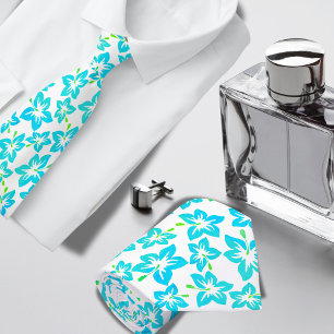 Gravata Hibiscus padrão havaiano