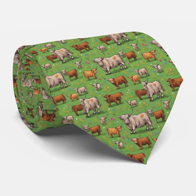 Gravata Highland Cow tie (Rolled)