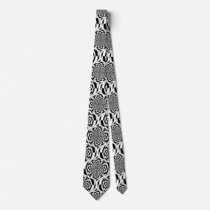 Gravata Hipnose Padrão preto e branco + sua ideia