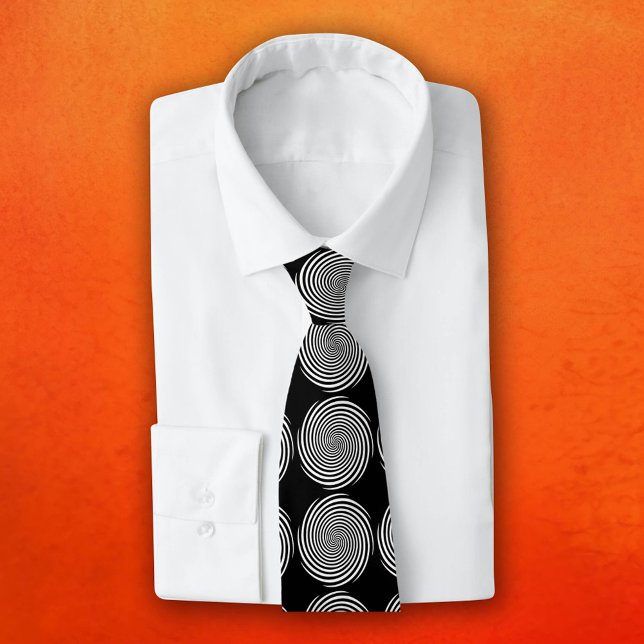 Gravata Hipoglicemia Psicodélica (Stand out in style with our Hypnosis spiral necktie—the ultimate mind bender! )