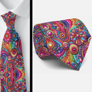 Gravata Hippie Floral Poderosa
