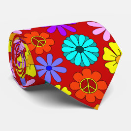 Gravata Hippie Flowers Neck Tie