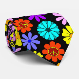 Gravata Hippie Flowers Neck Tie