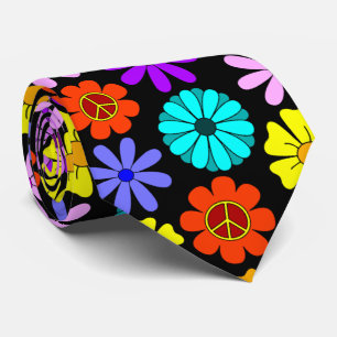 Gravata Hippie Flowers Neck Tie