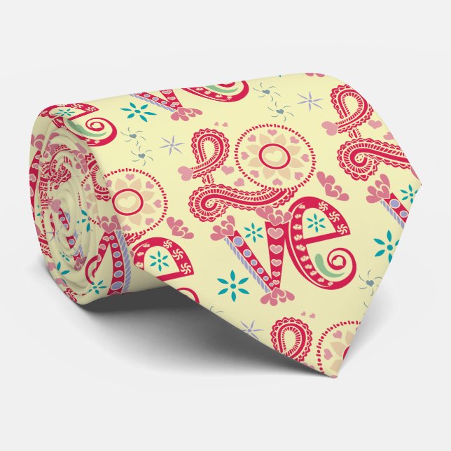 Gravata Hippie Groovy - Sinal de Amor Thunder_Cove (Rolled)