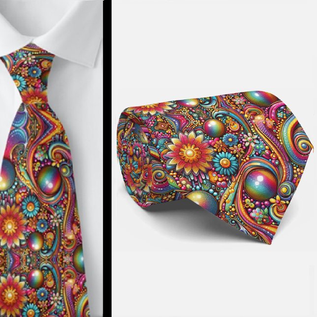 Gravata Hippy Flower Power (Criador carregado)