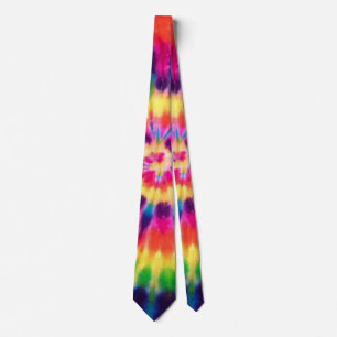 Gravata Hippy Peace Retro 60s Tie Dye