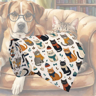 Gravata Hipster Faux Silk   Cavalheiro Gatos Elegantes