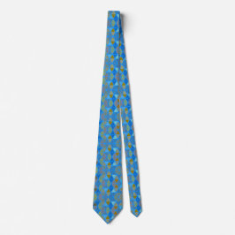 Gravata Hipster Nove Páscoa Hexagon Blur Satin Necktie