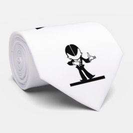 Gravata Histórias em quadrinhos preto e branco retrógradas