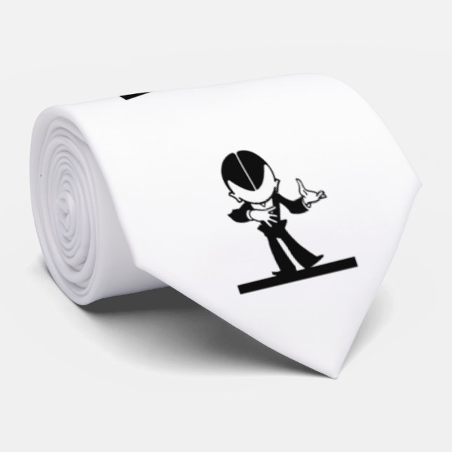 Gravata Histórias em quadrinhos preto e branco retrógradas (Rolled)