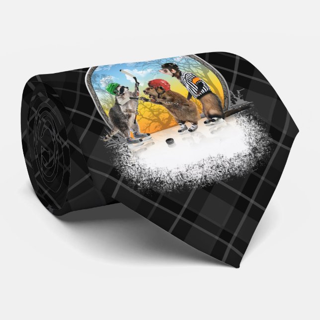 Gravata Hockey Critter Classic tie (Rolled)