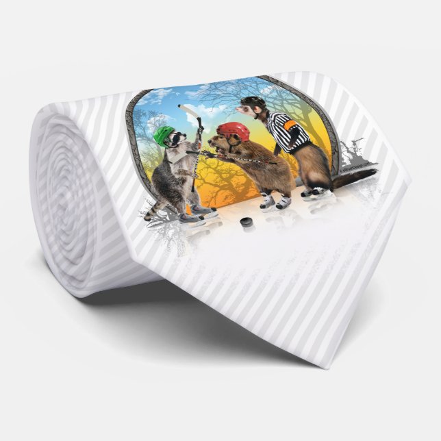 Gravata Hockey Critter Classic tie (Rolled)