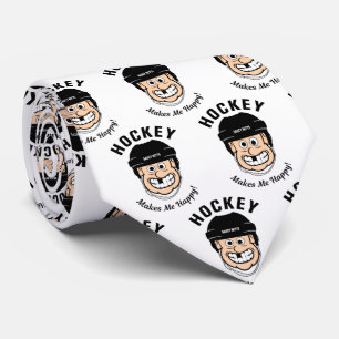 Gravata Hockey Me Torna Um Cartoon Feliz