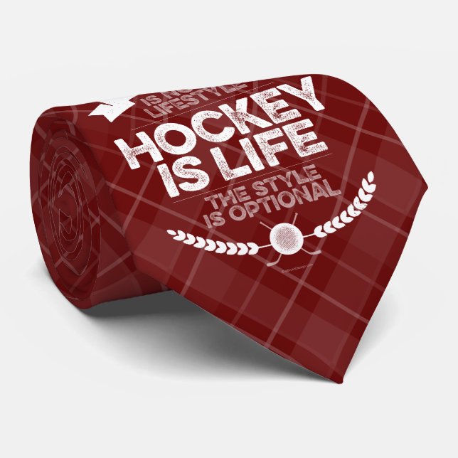 Gravata Hockey Não É Um Estilo De Vida (Rolled)