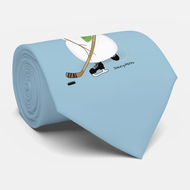 Gravata Hockey Snowman Tie (Rolled)