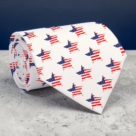 Gravata Holiday - Fourth of July American Flag Necktie