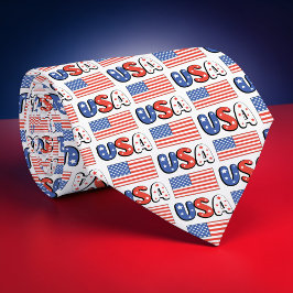 Gravata Holiday - Fourth of July Patriotic USA Necktie
