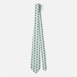 Gravata Holiday Snowflake Plaid Pattern Green Neck Tie