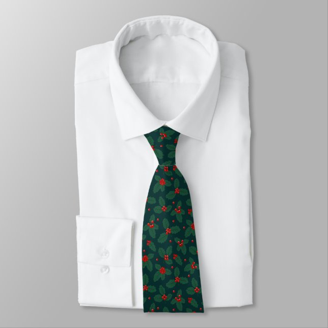 Gravata Holly e Berries Necktie (Amarrado)