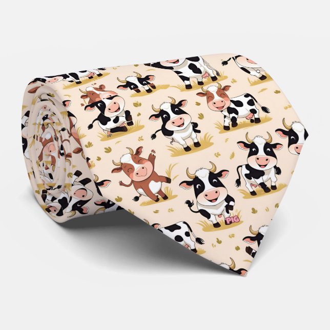 Gravata Holstein Cow Tie (Rolled)