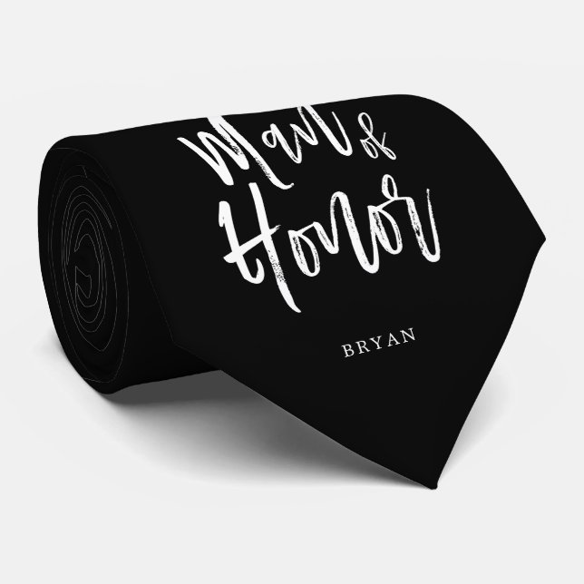 Gravata Homem de Honra | Estilo de Script Casamento Person (Rolled)