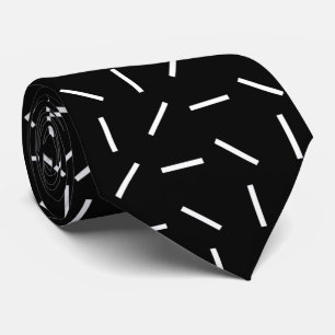 Gravata Homens elegantes do padrão branco preto
