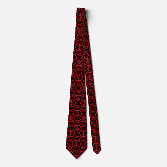 Gravata Honeycomb v1 - Vermelho (Frente)