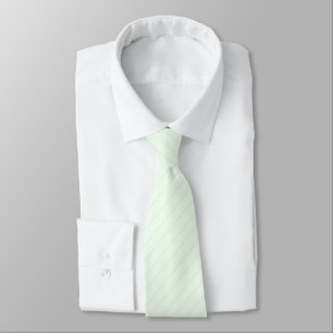 Gravata Honeydew Melon Green com Beige Pinstripes