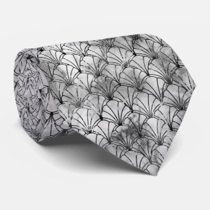 GRAVATA HORA DE PADRÃO DE MONOCROME MARBLE DECO