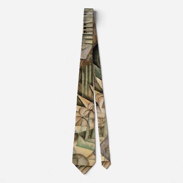 Gravata Hora de Rush, Nova Iorque, por Max Weber, Cubismo  (Frente)