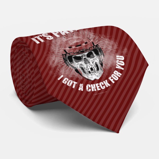 Gravata Hora do Dia de Pagamento do Hóquei (Rolled)