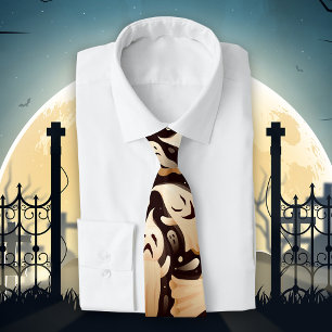 Gravata Horror Boo Ghost Halloween Padrão