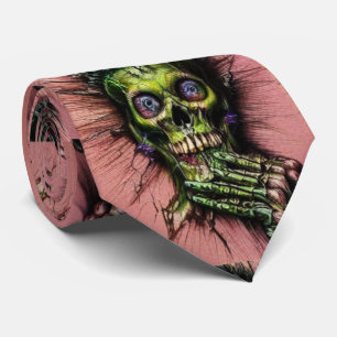 Gravata Horror Spooky Creepy Skull