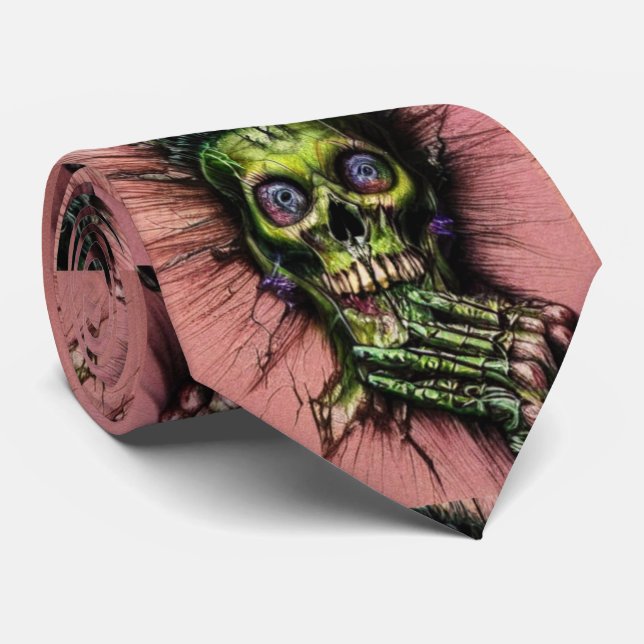 Gravata Horror Spooky Creepy Skull (Rolled)