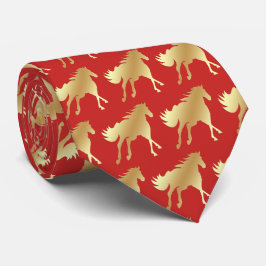 Gravata Horse Mustang Team Mascot Futebol Necktie
