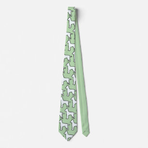 Gravata Hortelã Cachorro Branco Verde