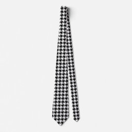 Gravata Houndstooth Preto e Branco