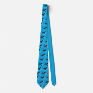 Gravata Humboldt penguin swimming neck tie